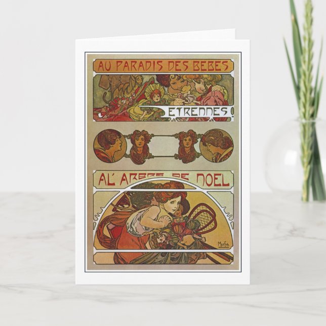 Tarjeta Estilo Art Nouveau, mucha (Anverso)