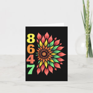 Tarjeta Estilo Boho 86 47 Trump No es mi presidente 1
