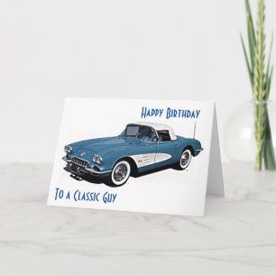 Tarjeta *ESTILO CORVETTE* Deseos De Cumpleaños Para Un TIP