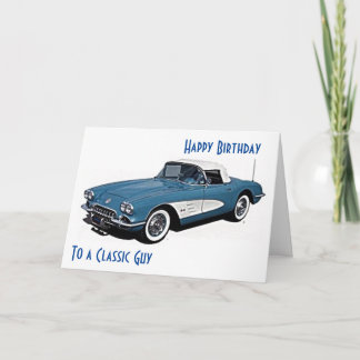 Tarjeta *ESTILO CORVETTE* Deseos De Cumpleaños Para Un TIP