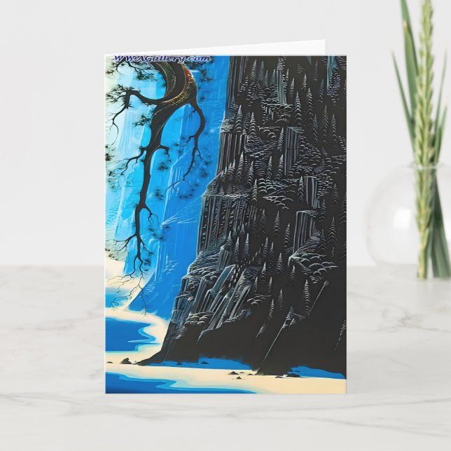 Tarjeta estilo de arte de Eyvind Earle (Anverso)
