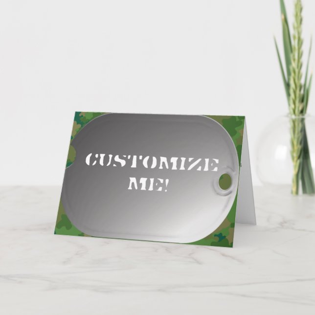 Tarjeta Estilo de camo Dog Tag (Anverso)