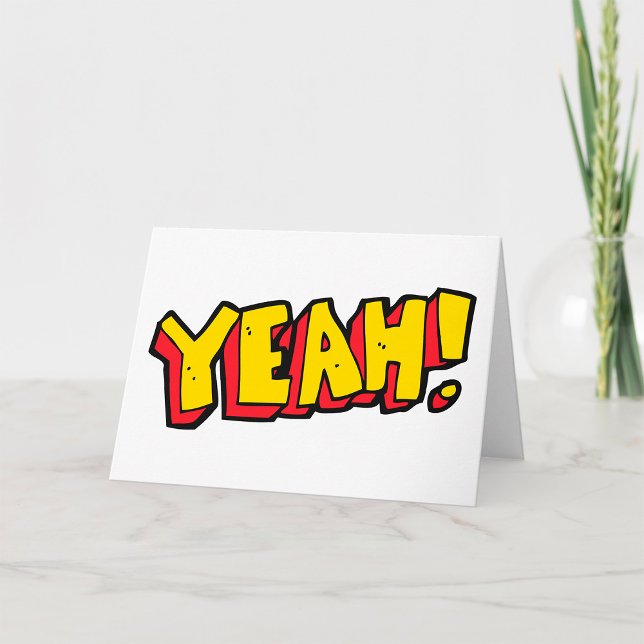 Tarjeta Estilo de cómic Sí Texto gráfico en negrita Amaril (Subido por el creador)