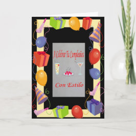 Tarjeta Estilo de la estafa de Cumpleaños