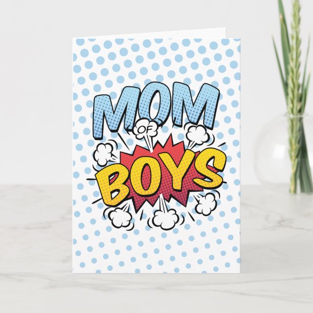 Tarjeta Estilo de libro de historietas del Día de la Madre (Anverso)
