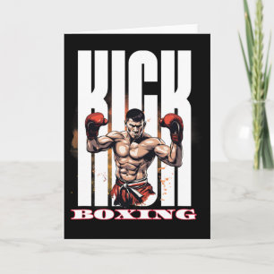 Tarjeta Estilo de lucha de kickboxing