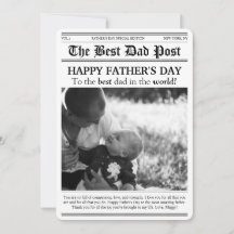 Estilo de periódico antiguo Día del Padre Redondea