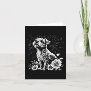 Tarjeta Estilo de tatuaje del amante del perro de la front