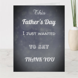 Tarjeta Estilo de tipografía moderna Día del Padre agradec
