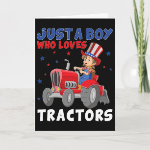 Tarjeta Estilo de vida de granja infantil 4 de julio Solo