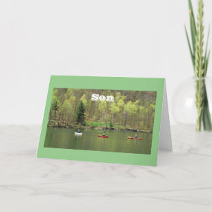 TARJETA ESTILO LAGO DE CUMPLEAÑOS - PARA USTED **SON**