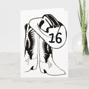TARJETA ESTILO OCCIDENTAL DEL "CUMPLEAÑOS 16"