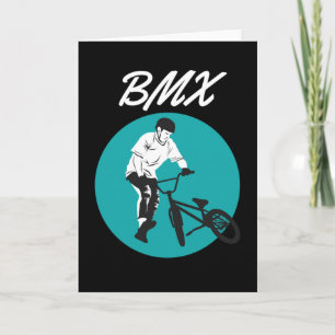 Tarjeta Estilo Retro BMX de Motociclista Genial