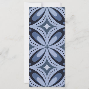 Tarjeta Estilo retro del patrón geométrico azul