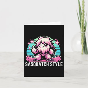 Tarjeta Estilo Sasquatch Snowboard Bigfoot Alpowbo