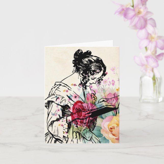 Tarjeta Estilo vintage (Orquídea)