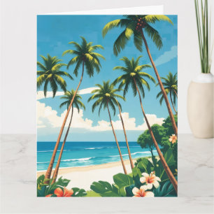 Tarjeta Estilo Vintage De Viaje Hawaiano Aloha De Hawaii