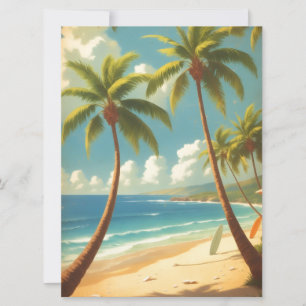 Tarjeta Estilo Vintage De Viaje Hawaiano Aloha De Hawaii