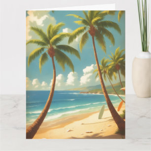 Tarjeta Estilo Vintage De Viaje Hawaiano Aloha Desde Hawai