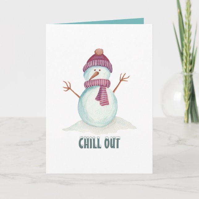 Tarjeta Estilo Vintage Navidad de Invierno (Anverso)