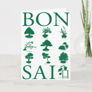 Tarjeta Estilos básicos del árbol Bonsai