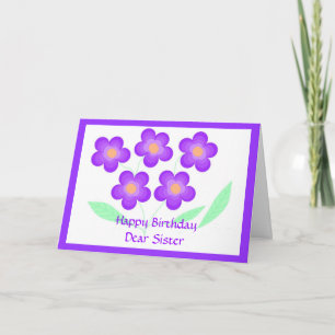 Tarjeta Estimada hermana del feliz cumpleaños