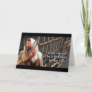 Tarjeta Estimado Jesús sea un hermano a mi hijo…