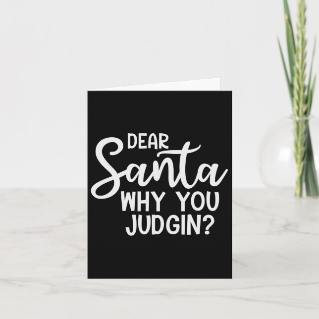 Tarjeta Estimado Papá Noel por qué juzgas a Navidades en N (Anverso)