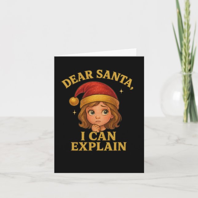 Tarjeta Estimado Papá Noel puedo explicar el diseño de Nav (Anverso)
