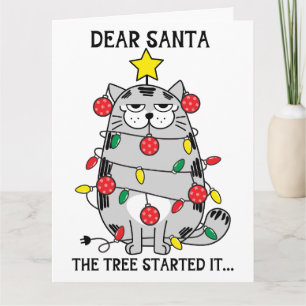 Tarjeta Estimado Santa Funny Dice Navidades Personalizado 