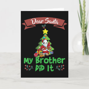 Tarjeta Estimado Santa Mi Hermano Lo Hizo Navidad De Herma
