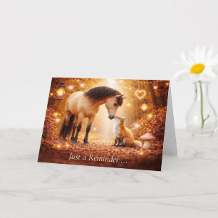 Tarjeta Estímulo Amistad Amabilidad Caballo Zorro