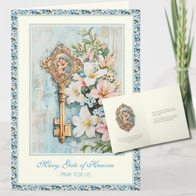 Tarjeta Estímulo Floral Religioso Madre María (Subido por el creador)