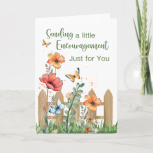 Tarjeta Estímulo para sus flores alegres mariposas