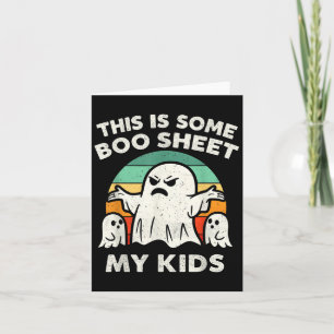Tarjeta Esto Es Algo De Hoja De Boo Mis Niños Fantasma Ret