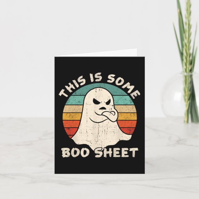 Tarjeta Esto Es Alguna Hoja De Boo Espeluznante Vintage Ho (Anverso)
