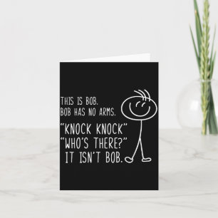 Tarjeta Esto Es Bob No Tiene Brazos Divertido Toque Toc Sa
