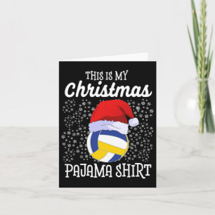 Tarjeta Esto Es Gracioso Para Mis Navidades El Voleibol Pa