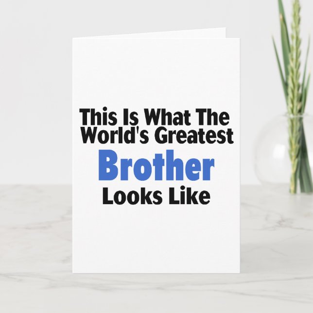 Tarjeta Esto es lo que mira Brother más grande del mundo L (Anverso)