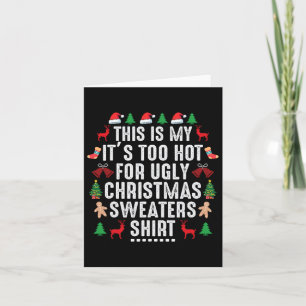 Tarjeta Esto es mi calor para Navidades feos suéter