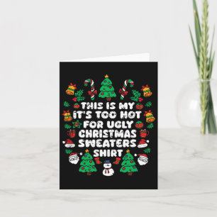 Tarjeta Esto es mi calor para Navidades feos suéter