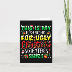 Tarjeta Esto es mi calor para Navidades feos suéter