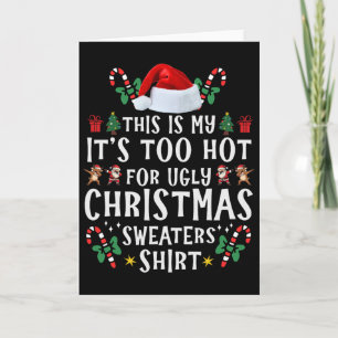 Tarjeta Esto es mi calor para Navidades feos suéter