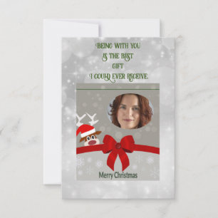 Tarjeta Esto es para celebrar Navidades con Novia