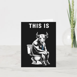 Tarjeta Esto Es Torada Divertida Toro Inodoro Humorístico