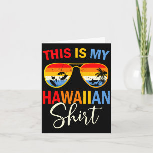 Tarjeta Esto es una camisa hawaiana fiesta de disfraz vaca