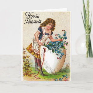 Tarjeta estonia de Hyvää Pääsiäistä pascua del