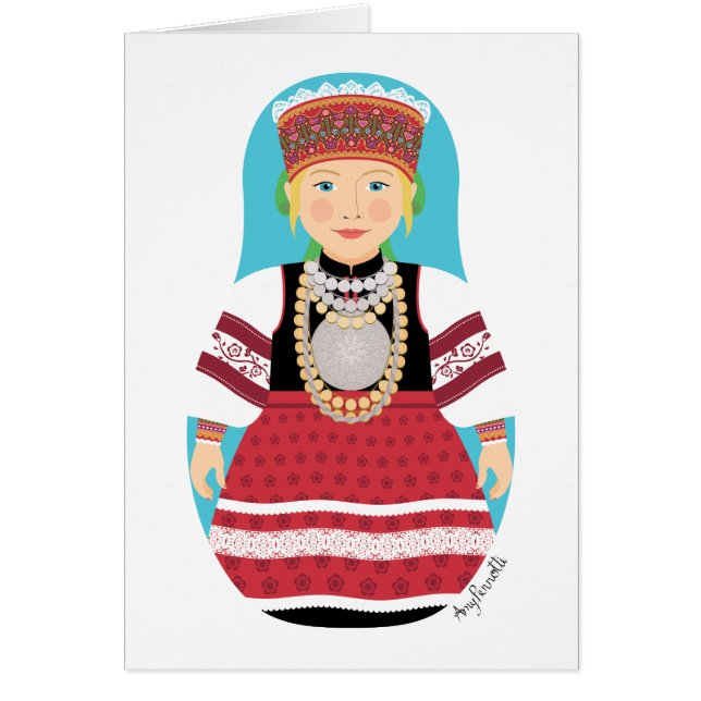 Tarjeta estonia, Seto Matryoshka (Frente)