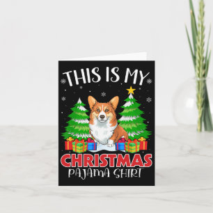 Tarjeta Estos Son Mis Navidades Pajama Corgi Perro Xmas Pj