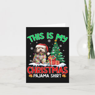 Tarjeta Estos Son Mis Navidades Pajama Havanese Dog Amante